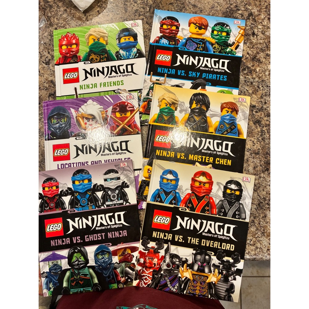 Lego Ninjago Masters of Spinjitzu DK Reader Book Lot of 6 Ninja vs Overlord Chen